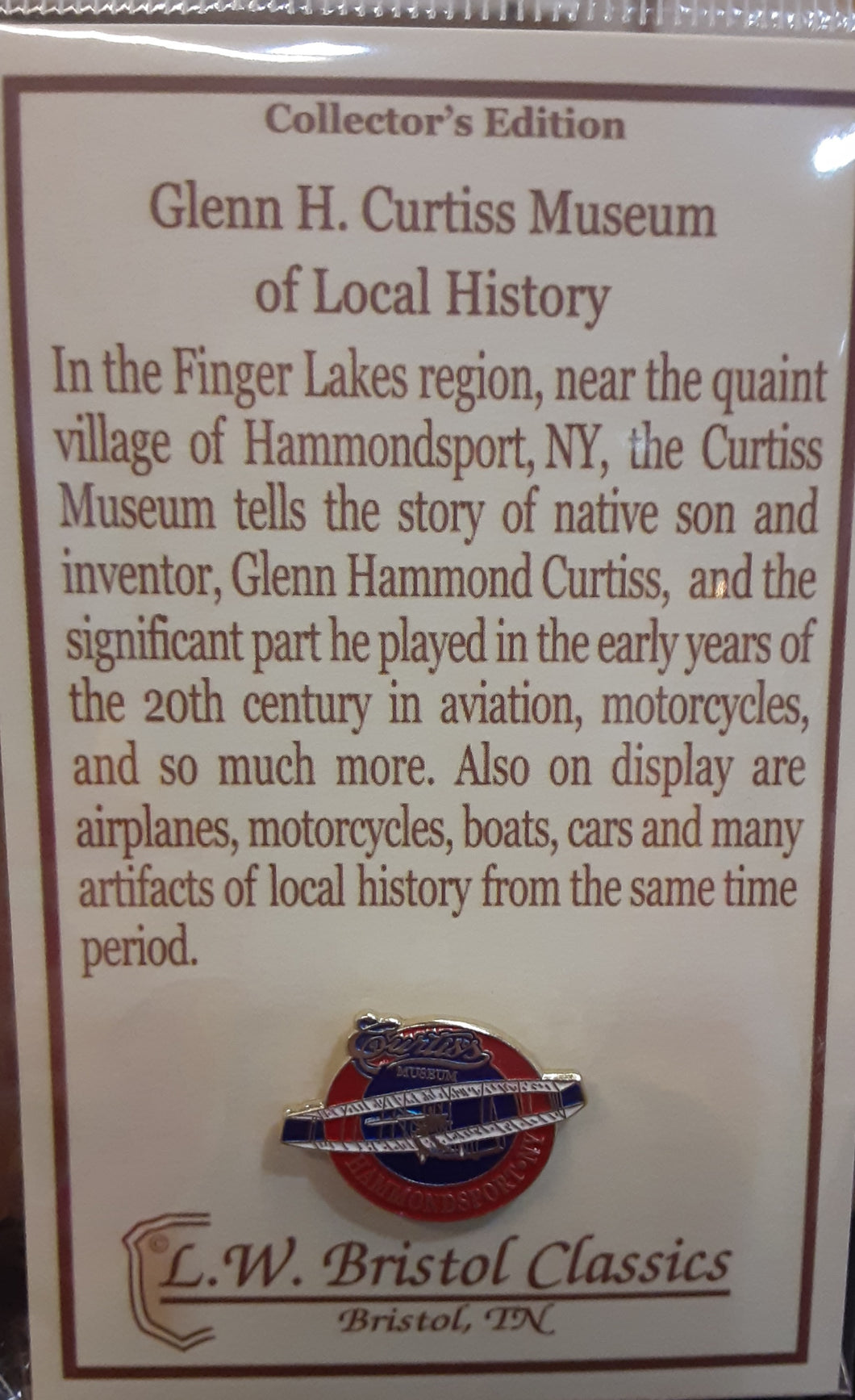 Curtiss Museum Pin