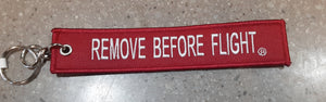 Remove Before Flight- Embroidered Keychain